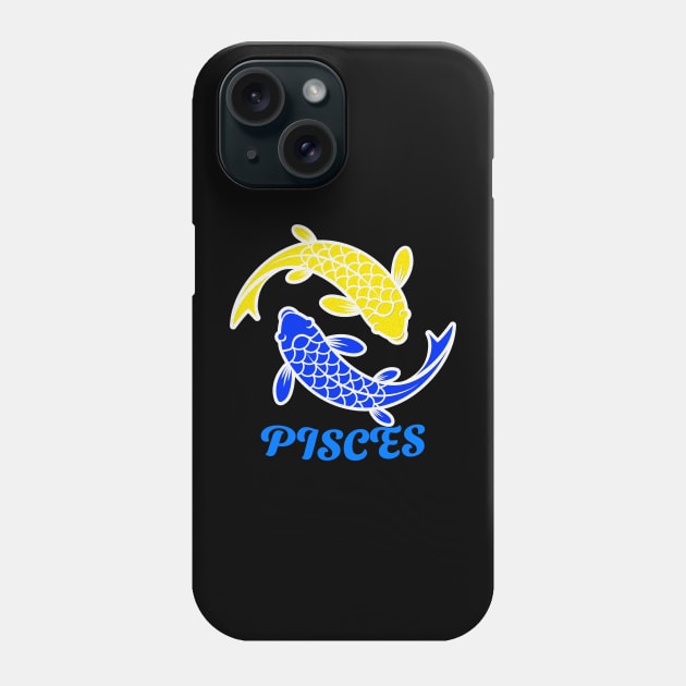 Pisces Zodiac Sign Design Phone Case by MoodsFree