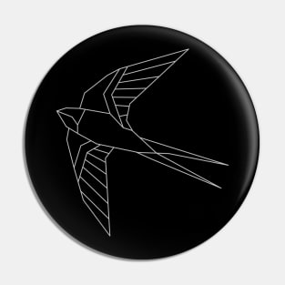 Abstract Geometrical Bird Pin