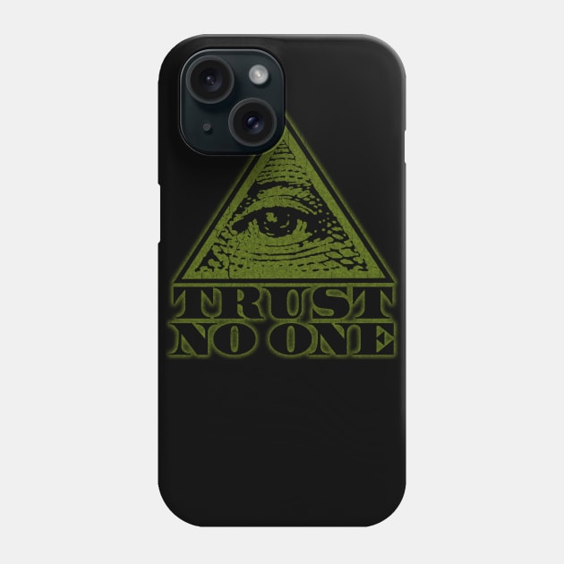 Trust No One (vintage distressed look) Phone Case by robotface