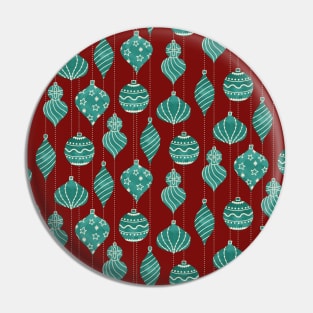 Red and Green Christmas Bubbles Pin