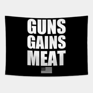 GUNS GAINS MEAT Tapestry