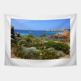 Flowers on the beach Tapestry