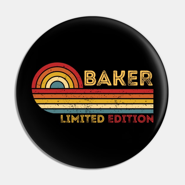 Retro Vintage Limited Edition Baker - Birthday Gift Ideas For Bakers Pin by Pezzolano