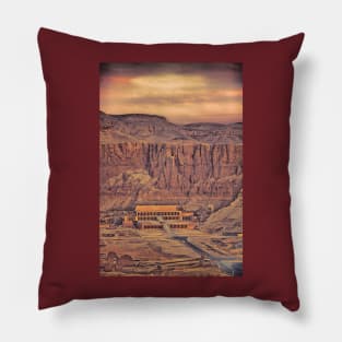 Egypt. Temple of Queen Hatshepsut. View from the Balloon. Pillow