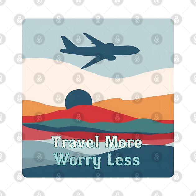 Travel More, Worry Less by Printashopus