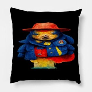 Crazy Paddington Bear Drawing Pillow