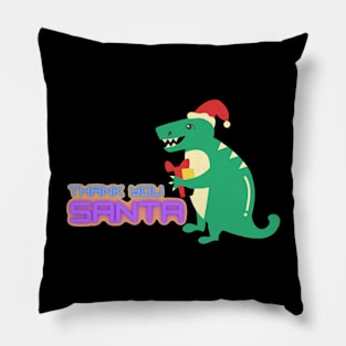 Thank You Santa Dinosaur Pillow