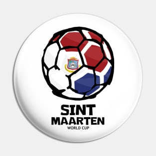 Sint Maarten Football Country Flag Pin