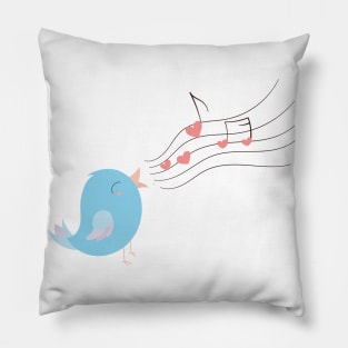 Bird singing love song Pillow