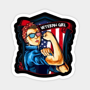 Veterans day Gift Veteran Girl Magnet