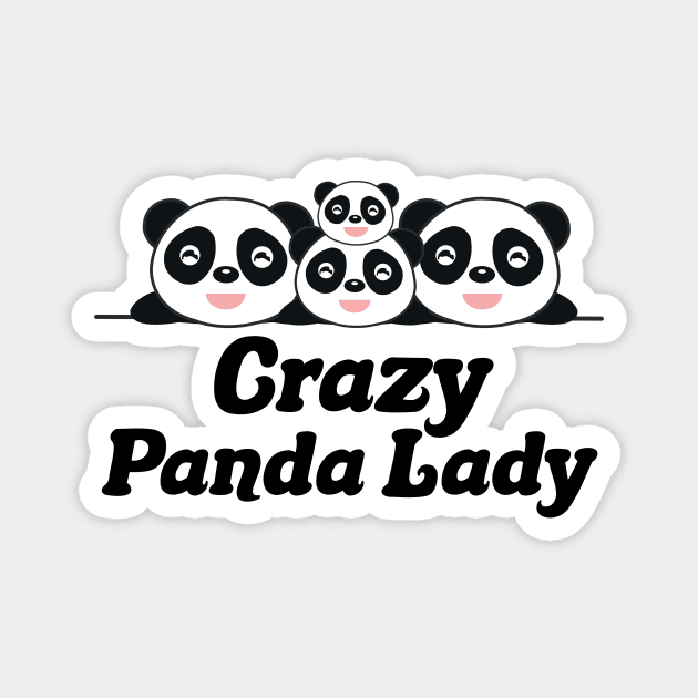 Crazy Panda Lady Magnet by epiclovedesigns