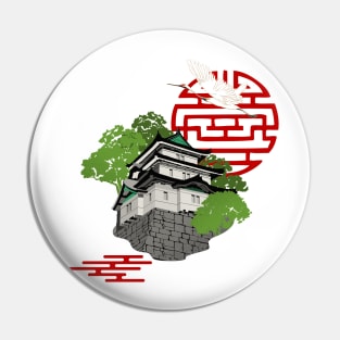 Asian oriental architecture landscape Pin