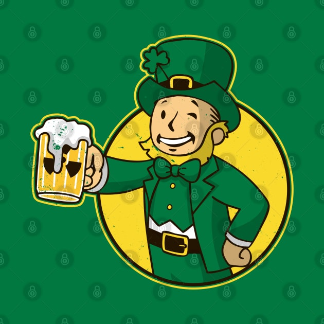 Saint Patrick's Day Gamer Beer Drinking Irish Leprechaun by BoggsNicolas