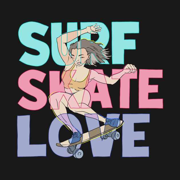 SURF SKATE LOVE by motylanoga