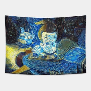 Jimmy Neutron and Goodard Starry Night Tapestry