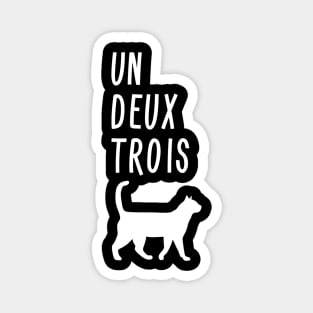 Un Deux Trois Cat Shirt Funny French Teacher Gift Magnet