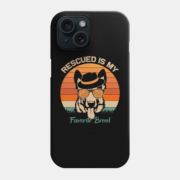 Rescued Is My Favorite Breed Phone Case by khalmer