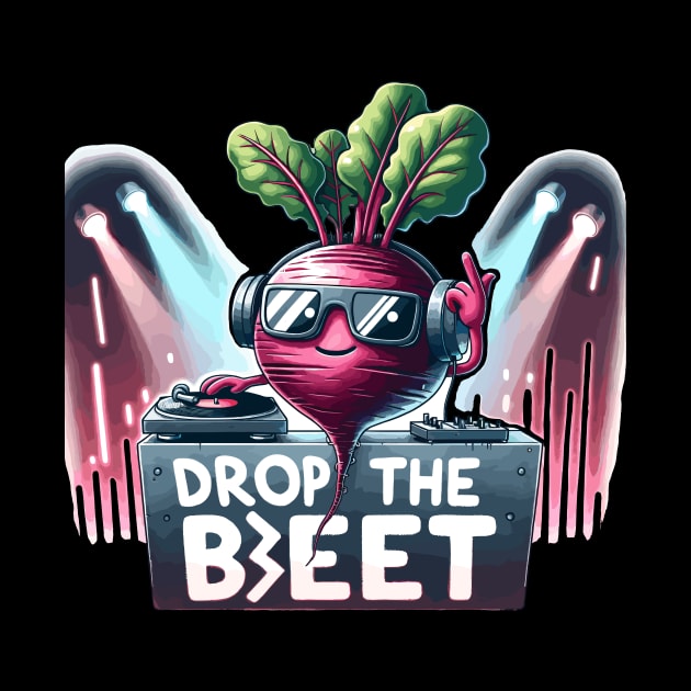 Drop the Beat DJ Beet (Back Print) by DoodleDashDesigns