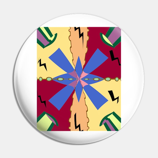 Party Ribbons Abstract Pin by ninasilver