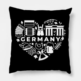 Germany White Heart Pillow