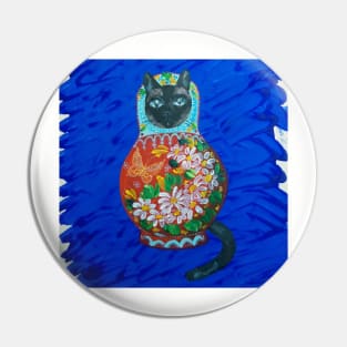 Matryoshka Cat Pin