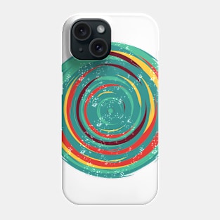 colorful abstract circle geometric illustration Phone Case