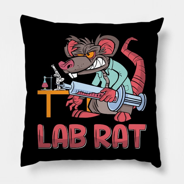 Lab Tech Lab Rat Laboratory Chemist Technician Pillow by T-Shirt.CONCEPTS