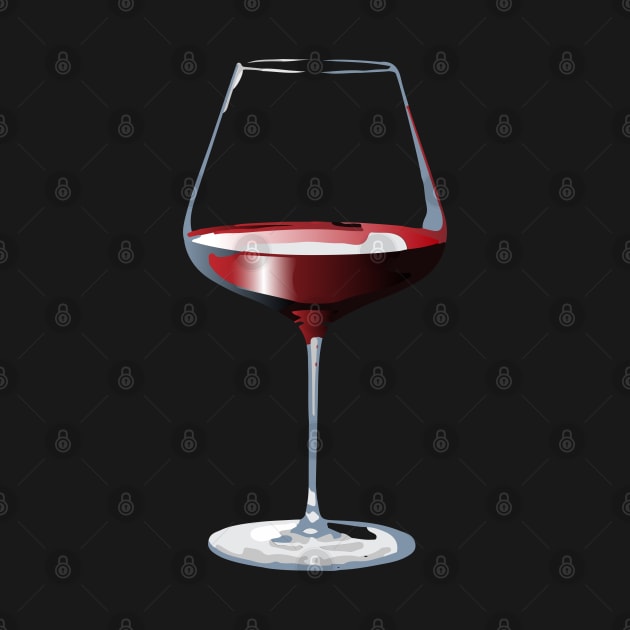 Red wine glass by leewarddesign