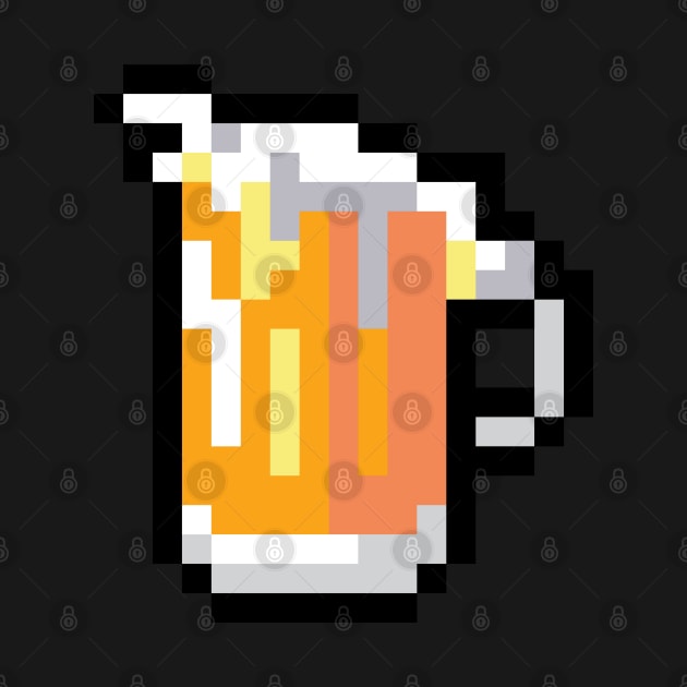 Pixel glass of beer by AnnArtshock