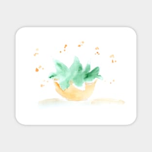 plant, vegetable, indoor flower, home, comfort, spring, summer, watercolor, illustration, painting, art, good mood, Magnet