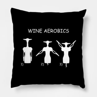 Wine Aerobics Dark Pillow