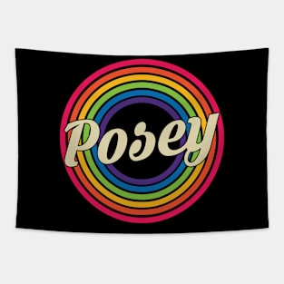 Posey - Retro Rainbow Style Tapestry