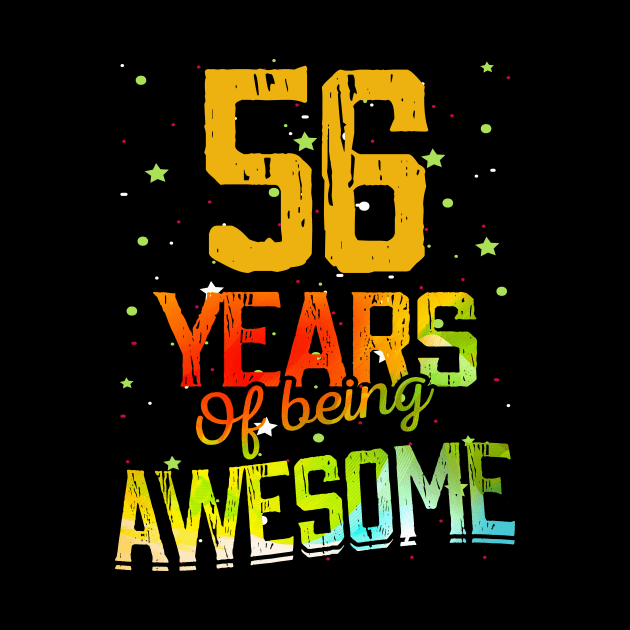 56 Years Of Being Awesome Gifts 56th Anniversary Gift Vintage Retro Funny 56 Years Birthday Men Women by nzbworld