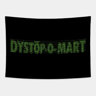 ASCII Art Dystopomart Logo Tapestry