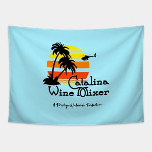 Sunset in Catalina Island Wine Mixer Tapestry