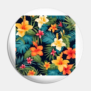 Tropical Flowers Pattern 1 Pin