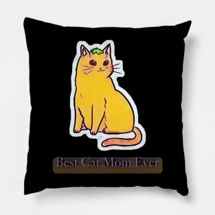Best cat mom ever Pillow