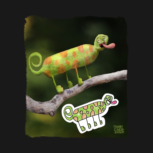 Curious Chameleon by Things I Have Drawn