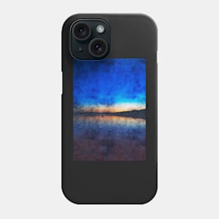 Sunrise over a lake, watercolour painting Phone Case