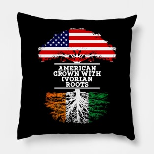 American Grown With Ivorian Roots - Gift for Ivorian From Ivory Coast Pillow