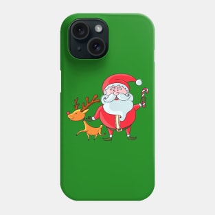 Santa with Rudolph Phone Case