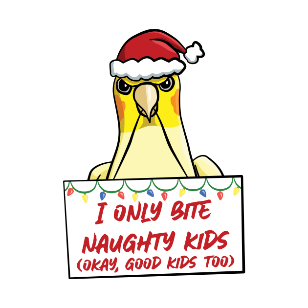 Only Bite Naughty Kids Lutino Cockatiel by punkburdarts