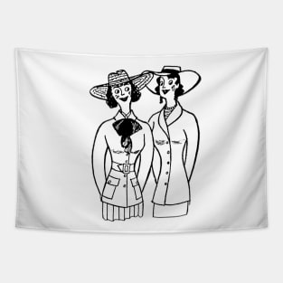 stylish twin sisters Tapestry