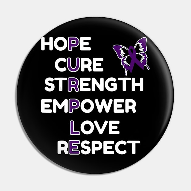 Purple Butterfly Fighting to HOPE LOVE ALZHEIMER AWARENESS Gift Pin by thuylinh8