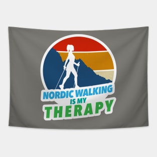 Nordic Walking Walker Hiking Tour Tapestry