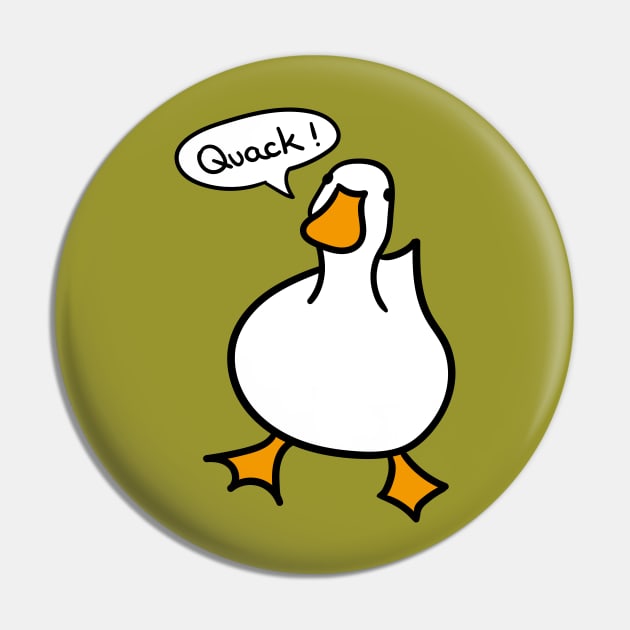 Duck Lover Gift: Duck Quack Pin by MoreThanThat