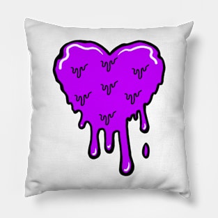 Purple Melting Acid Heart Pillow