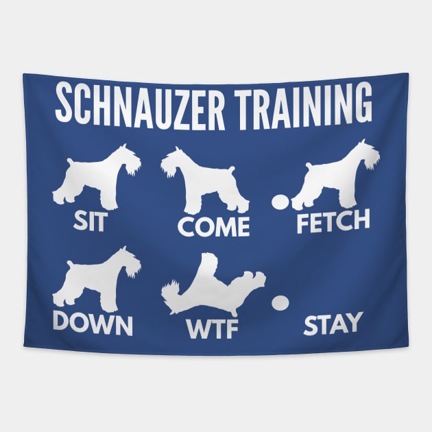 Schnauzer Training Schnauzer Dog Tricks Tapestry by DoggyStyles