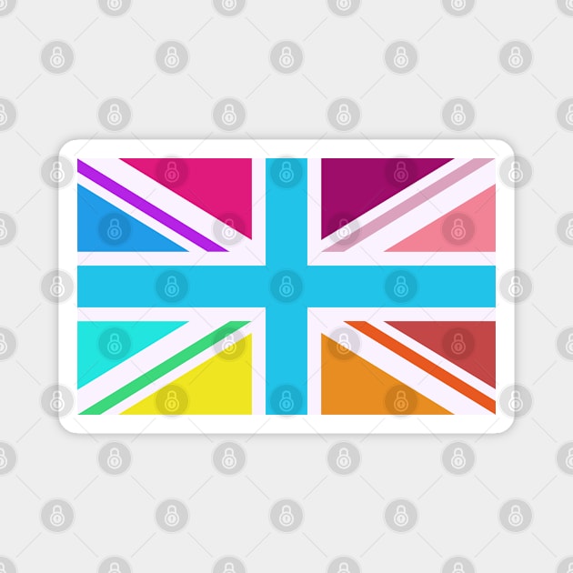 Multicolored Union Jack/flag (II) Magnet by NataliePaskell