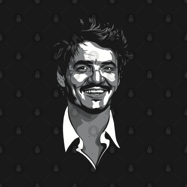 Pedro Pascal greyscale by @johnnehill